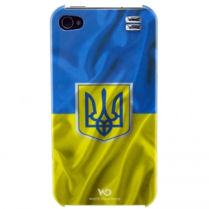  White Diamonds Flag Ukraine for iPhone 4/4S (1110FLA07)